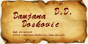 Damjana Dosković vizit kartica